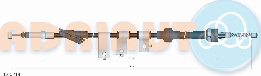 Adriauto 12.0214 - Cavo comando, Freno stazionamento www.autoricambit.com