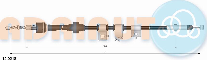 Adriauto 12.0218 - Cavo comando, Freno stazionamento www.autoricambit.com