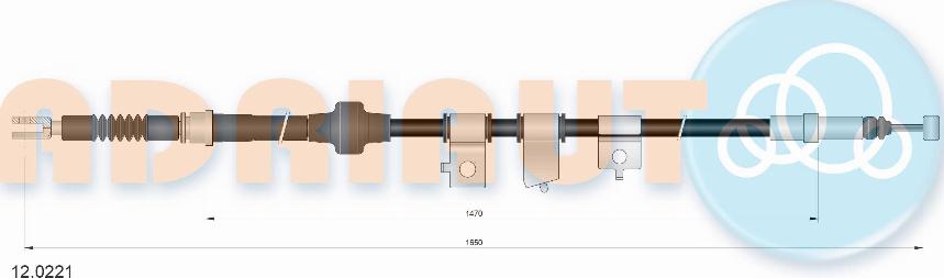 Adriauto 12.0221 - Cavo comando, Freno stazionamento www.autoricambit.com