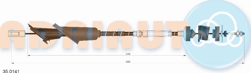 Adriauto 35.0141 - Cavo comando, Comando frizione www.autoricambit.com