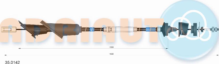 Adriauto 35.0142 - Cavo comando, Comando frizione www.autoricambit.com