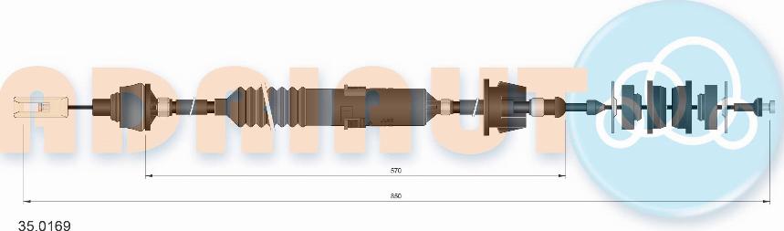 Adriauto 35.0169 - Cavo comando, Comando frizione www.autoricambit.com