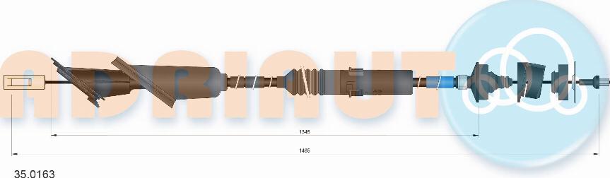 Adriauto 35.0163 - Cavo comando, Comando frizione www.autoricambit.com