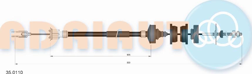 Adriauto 35.0110 - Cavo comando, Comando frizione www.autoricambit.com