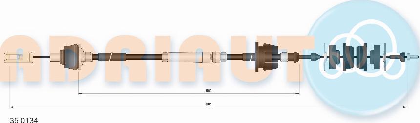 Adriauto 35.0134 - Cavo comando, Comando frizione www.autoricambit.com