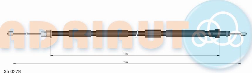 Adriauto 35.0278 - Cavo comando, Freno stazionamento www.autoricambit.com