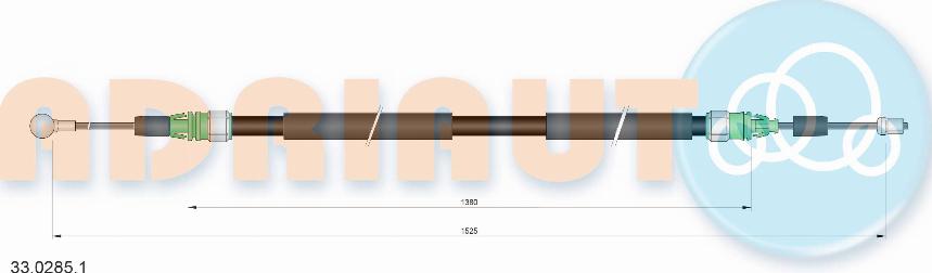 Adriauto 33.0285.1 - Cavo comando, Freno stazionamento www.autoricambit.com