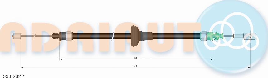 Adriauto 33.0282.1 - Cavo comando, Freno stazionamento www.autoricambit.com