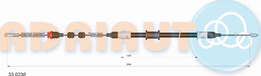 Adriauto 33.0236 - Cavo comando, Freno stazionamento www.autoricambit.com