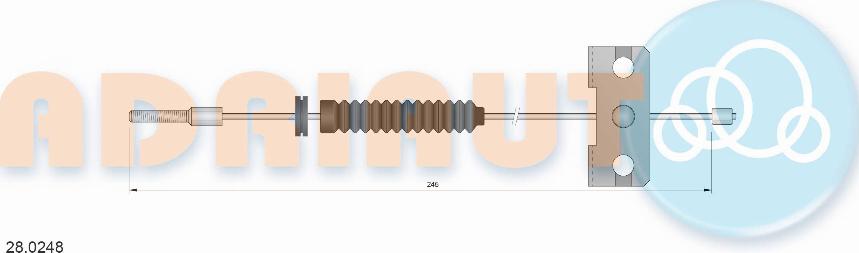 Adriauto 28.0248 - Cavo comando, Freno stazionamento www.autoricambit.com