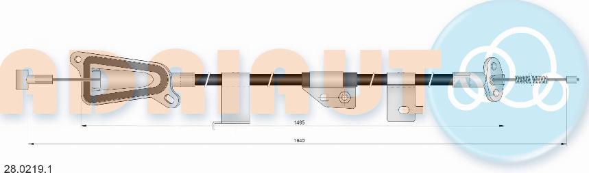 Adriauto 28.0219.1 - Cavo comando, Freno stazionamento www.autoricambit.com