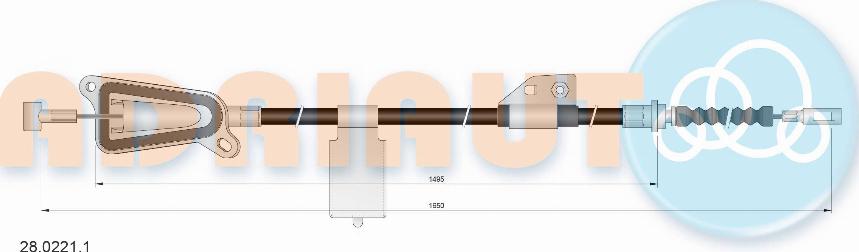 Adriauto 28.0221.1 - Cavo comando, Freno stazionamento www.autoricambit.com
