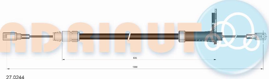 Adriauto 27.0244 - Cavo comando, Freno stazionamento www.autoricambit.com