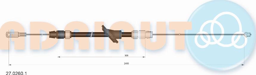 Adriauto 27.0260.1 - Cavo comando, Freno stazionamento www.autoricambit.com