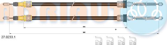 Adriauto 27.0233.1 - Cavo comando, Freno stazionamento www.autoricambit.com