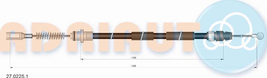 Adriauto 27.0225.1 - Cavo comando, Freno stazionamento www.autoricambit.com