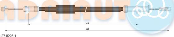 Adriauto 27.0223.1 - Cavo comando, Freno stazionamento www.autoricambit.com