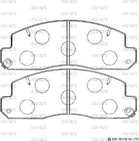 AISIN SN663P - Kit pastiglie freno, Freno a disco www.autoricambit.com