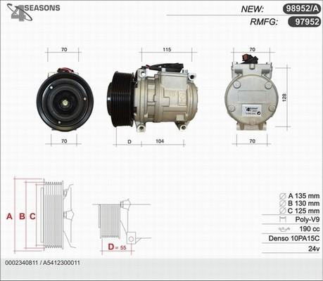 AHE 98952/A - Compressore, Climatizzatore www.autoricambit.com