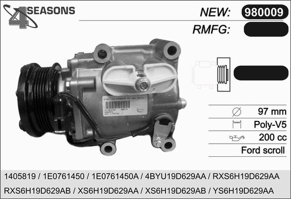 AHE 980009 - Compressore, Climatizzatore www.autoricambit.com