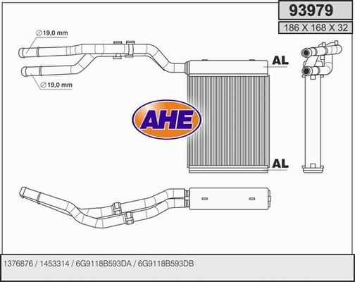 AHE 93979 - Scambiatore calore, Riscaldamento abitacolo www.autoricambit.com