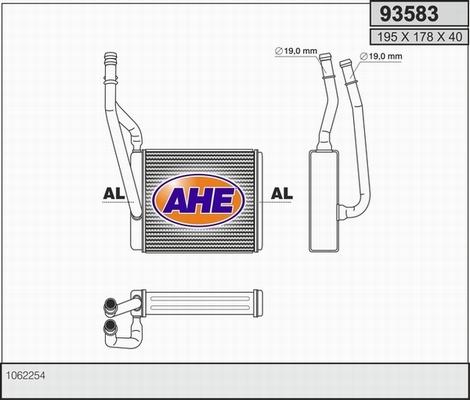 AHE 93583 - Scambiatore calore, Riscaldamento abitacolo www.autoricambit.com