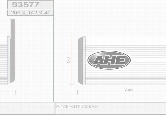 AHE 93577 - Scambiatore calore, Riscaldamento abitacolo www.autoricambit.com