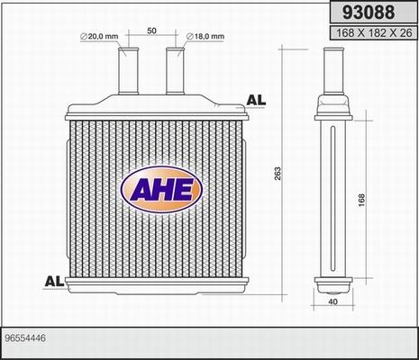 AHE 93088 - Scambiatore calore, Riscaldamento abitacolo www.autoricambit.com