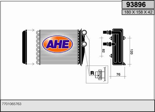 AHE 93896 - Scambiatore calore, Riscaldamento abitacolo www.autoricambit.com