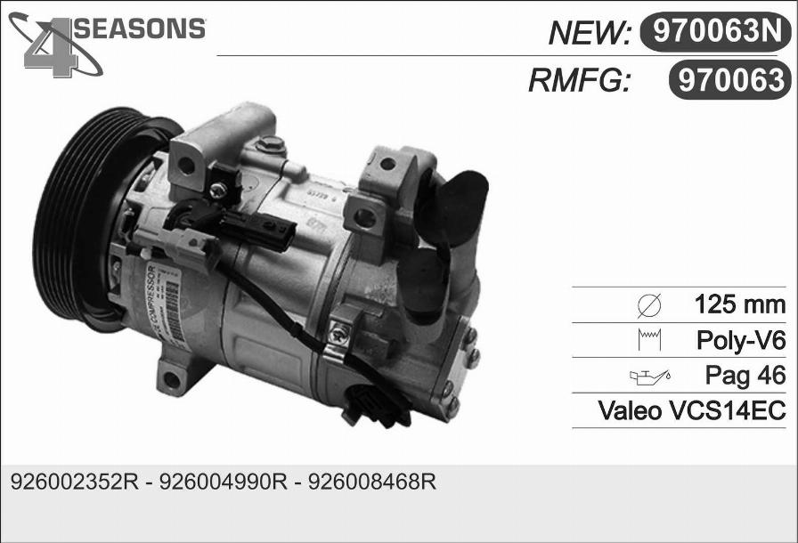 AHE 970063N - Compressore, Climatizzatore www.autoricambit.com