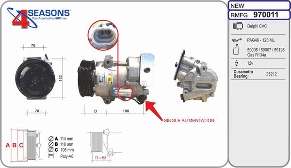 AHE 970011 - Compressore, Climatizzatore www.autoricambit.com