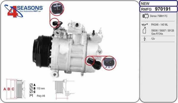 AHE 970191 - Compressore, Climatizzatore www.autoricambit.com