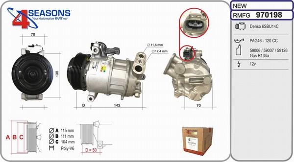 AHE 970198 - Compressore, Climatizzatore www.autoricambit.com