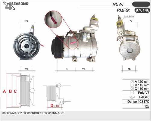 AHE 970146 - Compressore, Climatizzatore www.autoricambit.com