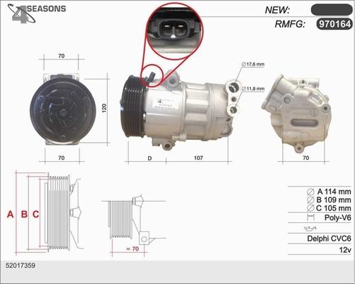 AHE 970164 - Compressore, Climatizzatore www.autoricambit.com