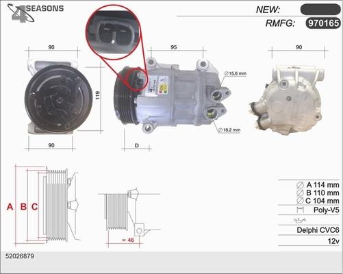 AHE 970165 - Compressore, Climatizzatore www.autoricambit.com