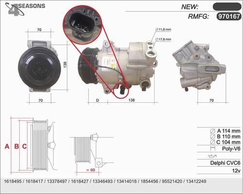 AHE 970167 - Compressore, Climatizzatore www.autoricambit.com