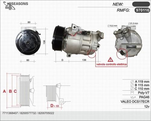 AHE 970116 - Compressore, Climatizzatore www.autoricambit.com