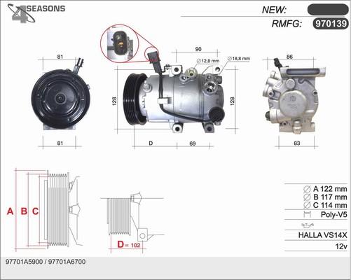 AHE 970139 - Compressore, Climatizzatore www.autoricambit.com