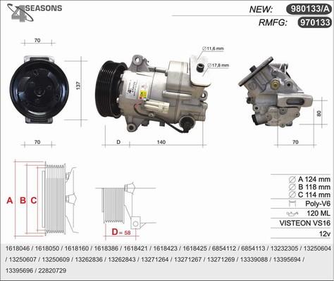 AHE 970133 - Compressore, Climatizzatore www.autoricambit.com