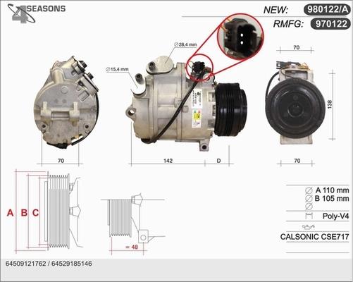 AHE 970122 - Compressore, Climatizzatore www.autoricambit.com