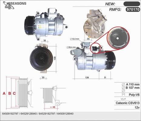 AHE 970170 - Compressore, Climatizzatore www.autoricambit.com