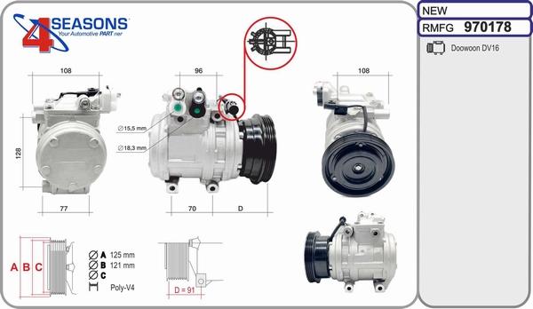 AHE 970178 - Compressore, Climatizzatore www.autoricambit.com