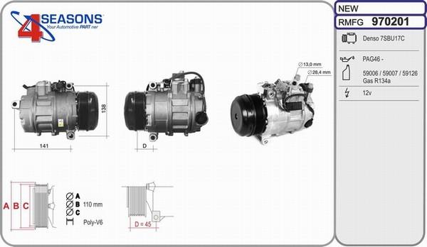 AHE 970201 - Compressore, Climatizzatore www.autoricambit.com