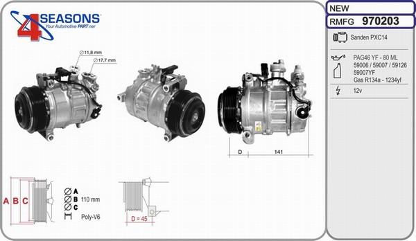 AHE 970203 - Compressore, Climatizzatore www.autoricambit.com