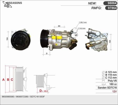 AHE 97864 - Compressore, Climatizzatore www.autoricambit.com