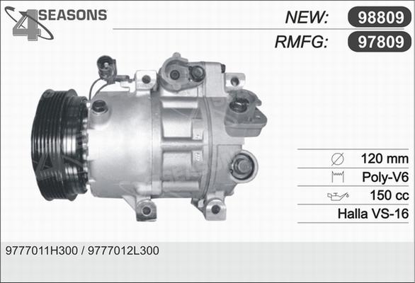 AHE 97809 - Compressore, Climatizzatore www.autoricambit.com