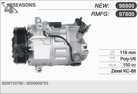 AHE 97800 - Compressore, Climatizzatore www.autoricambit.com