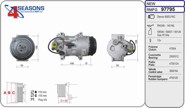 AHE 97795 - Compressore, Climatizzatore www.autoricambit.com