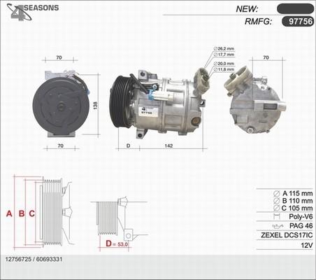 AHE 97756 - Compressore, Climatizzatore www.autoricambit.com